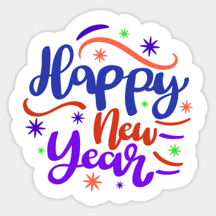 Happy New Year Sparkle Sticker